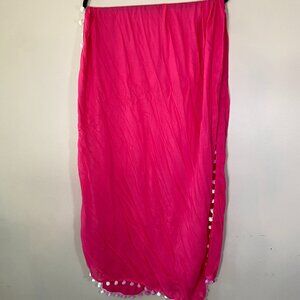 NWT Mud Pie Pink Scarf with Fringe